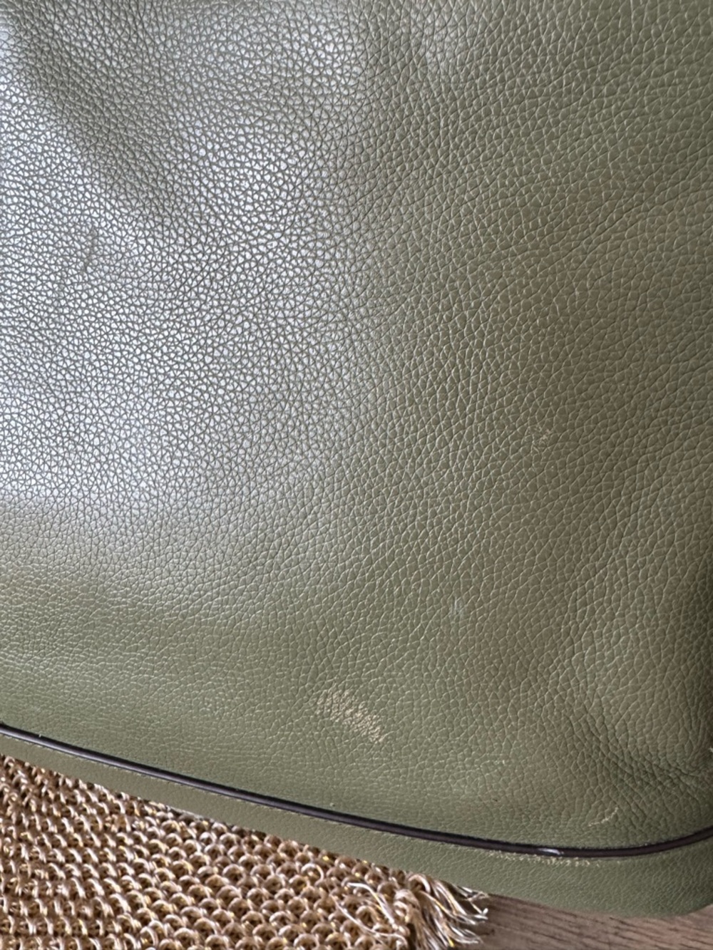 Coach Olive Green Leather Laptop Bag with Black Strap - Picture 14 of 14